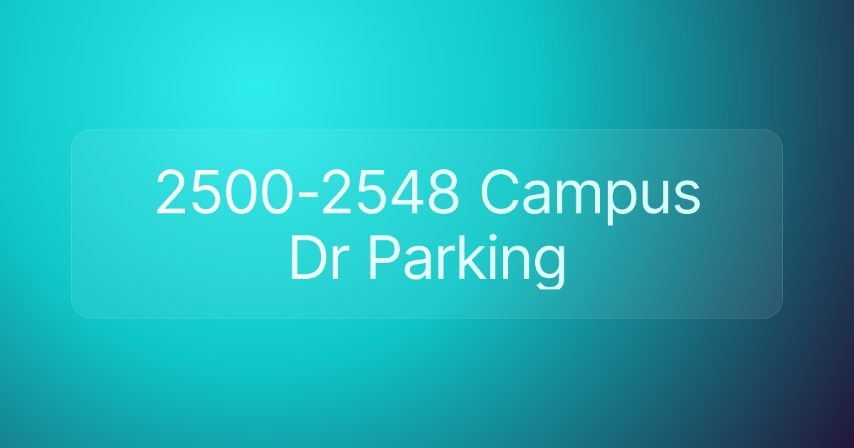 2500-2548 Campus Dr Parking