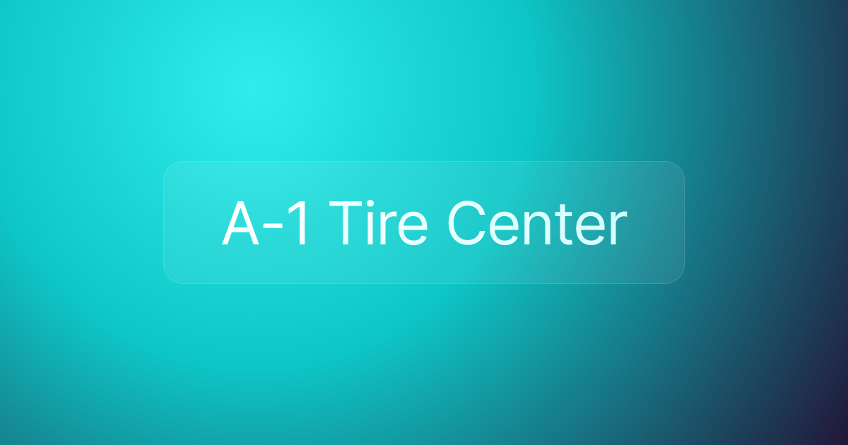 A-1 Tire Center
