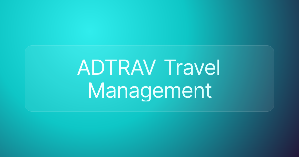 ADTRAV Travel Management