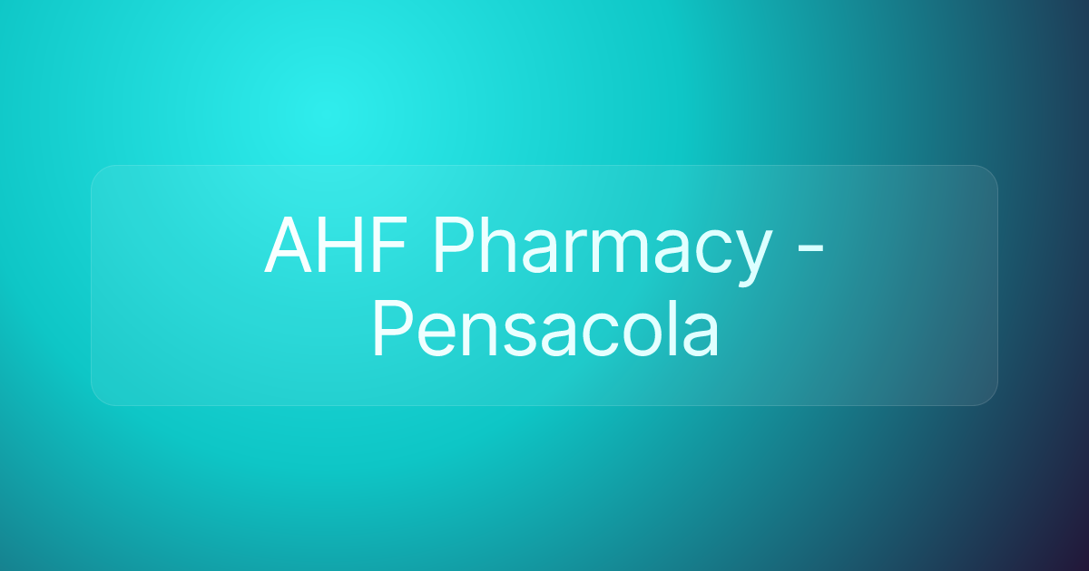 AHF Pharmacy - Pensacola