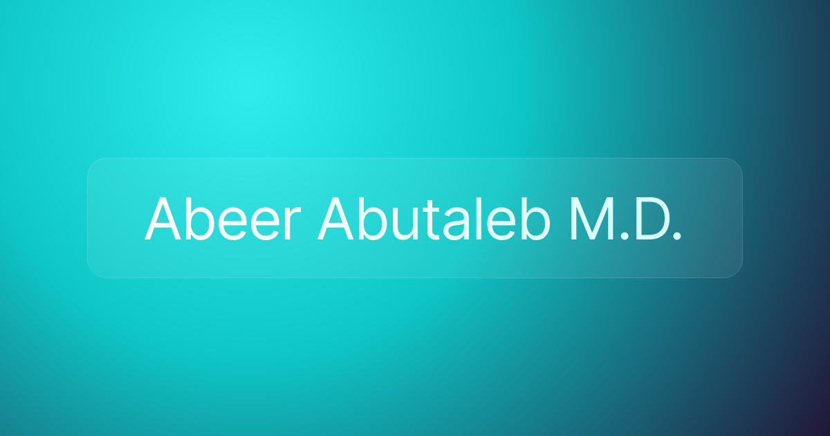 Abeer Abutaleb M.D.