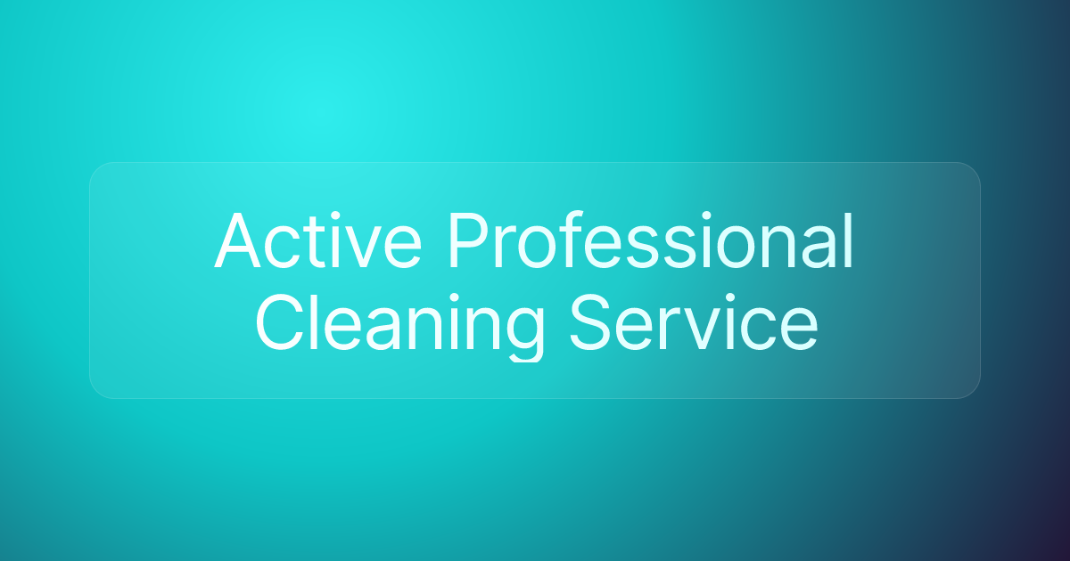 Active Professional Cleaning Service