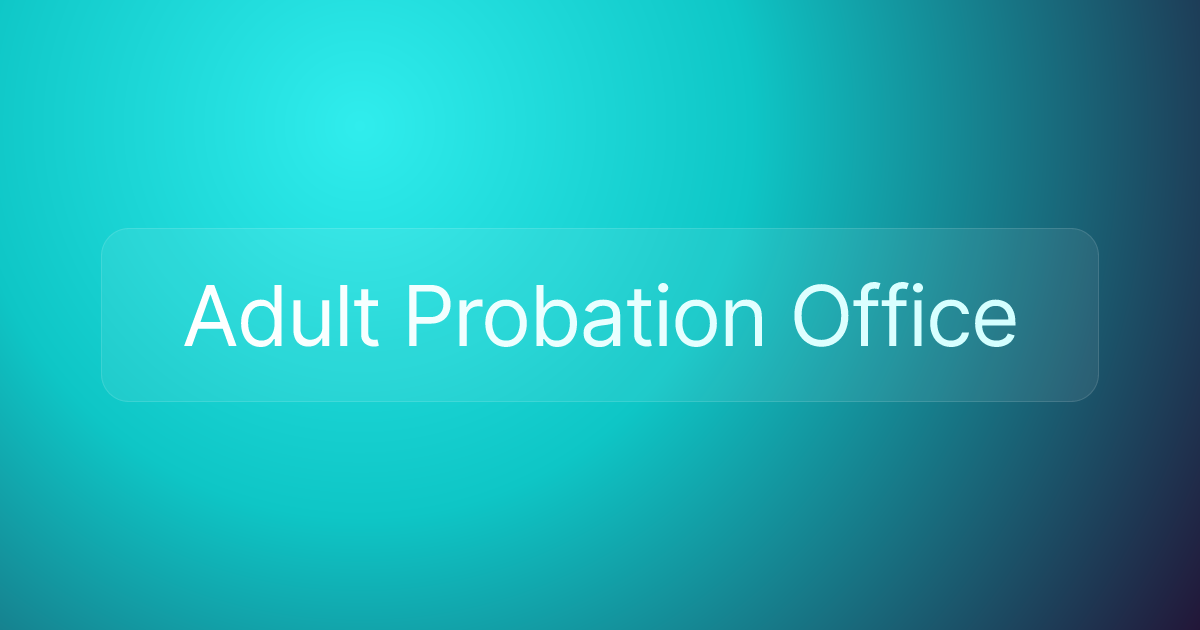 Adult Probation Office