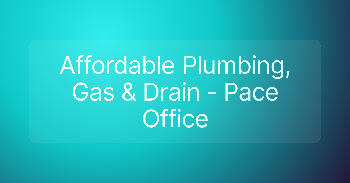 Affordable Plumbing, Gas & Drain - Pace Office