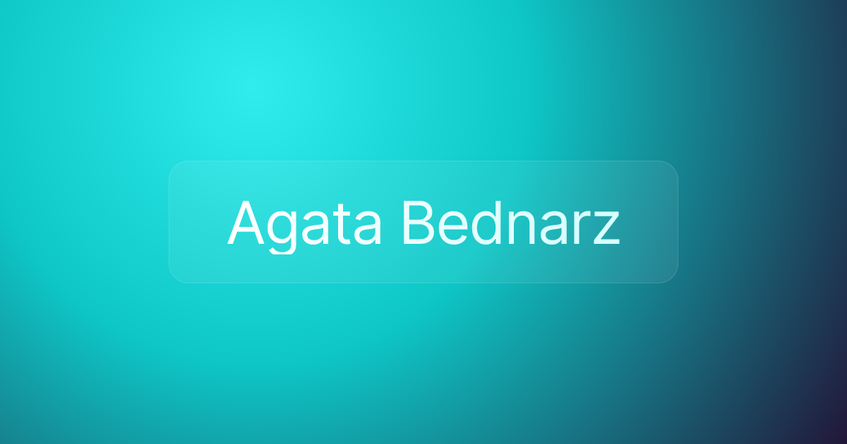 Agata Bednarz