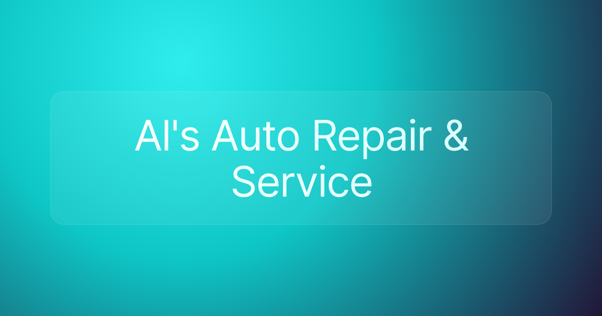 Al's Auto Repair & Service