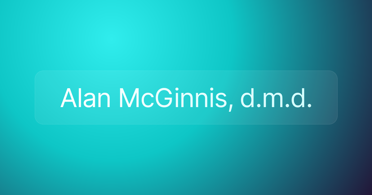 Alan McGinnis, d.m.d.