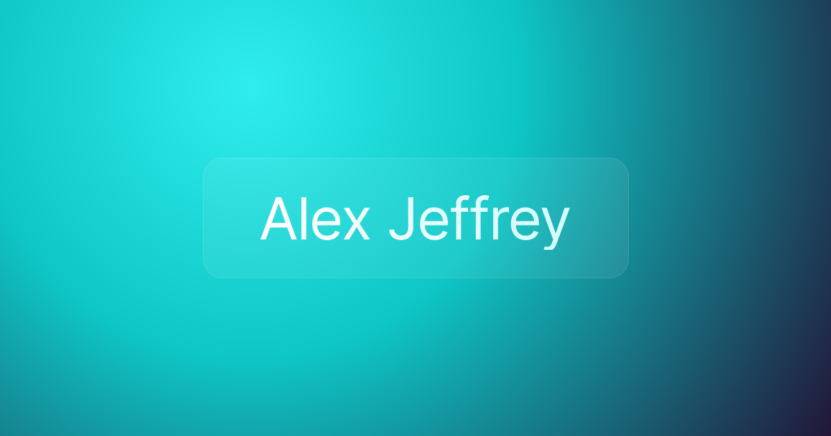 Alex Jeffrey