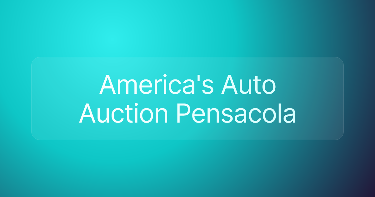 America's Auto Auction Pensacola