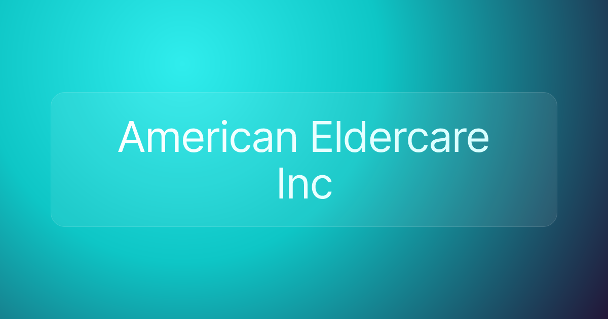 American Eldercare Inc
