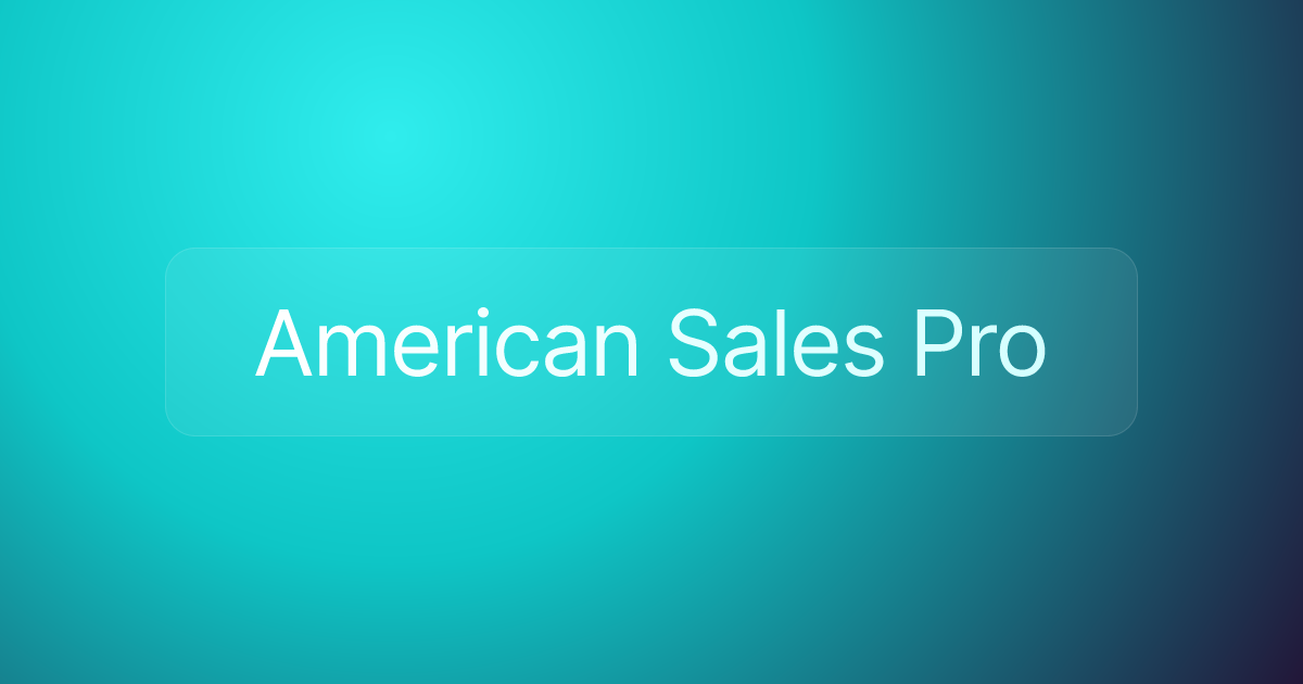 American Sales Pro