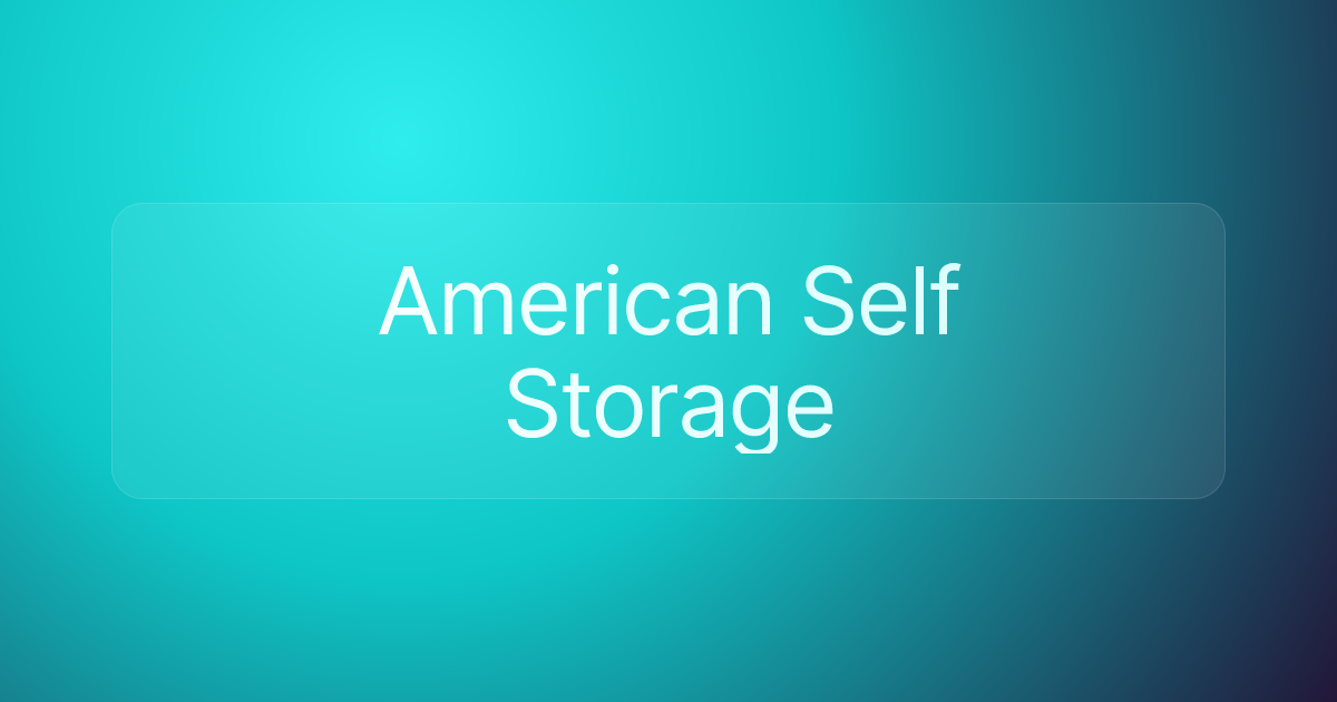 American Self Storage