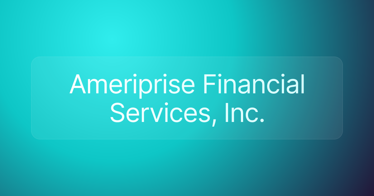 Ameriprise Financial Services, Inc.