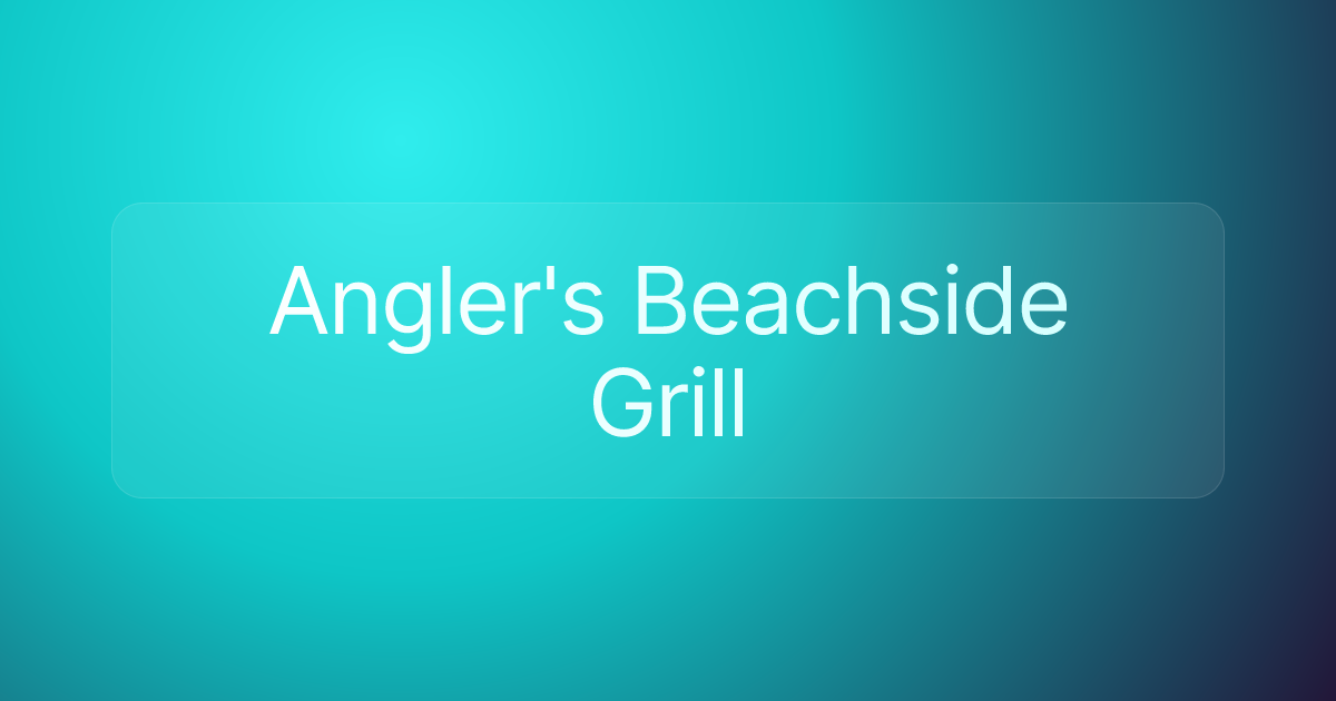 Angler's Beachside Grill