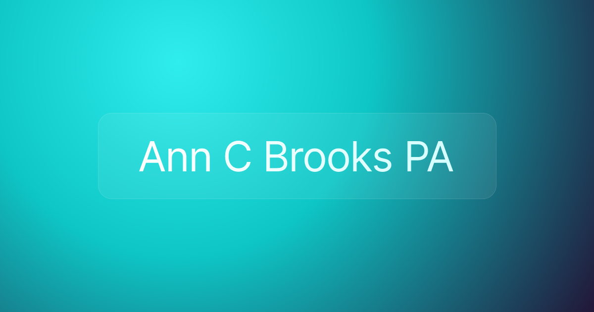 Ann C Brooks PA