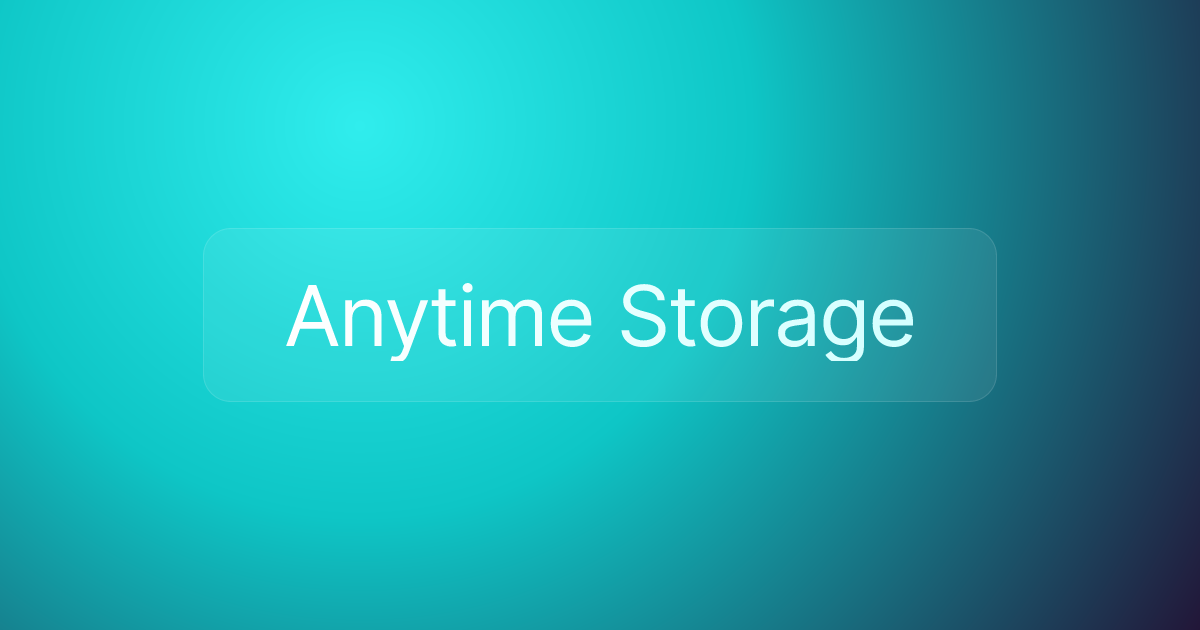Anytime Storage