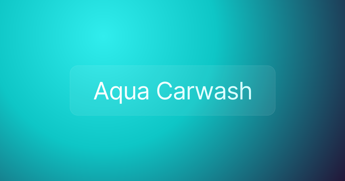 Aqua Carwash