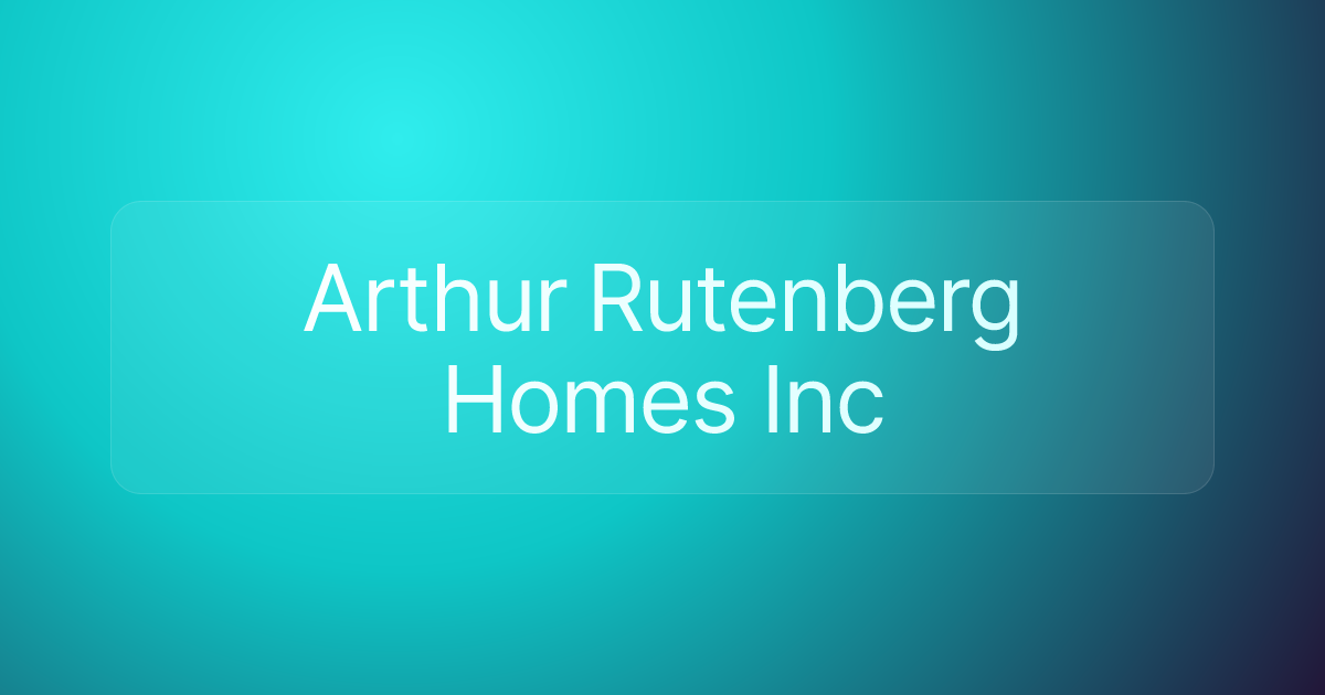 Arthur Rutenberg Homes Inc