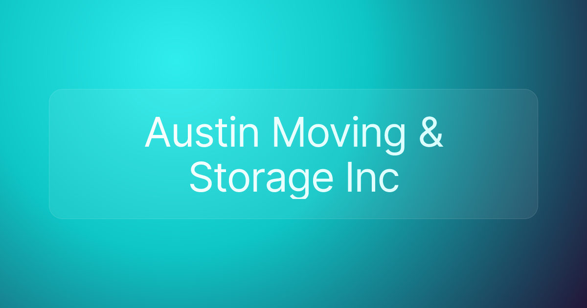Austin Moving & Storage Inc