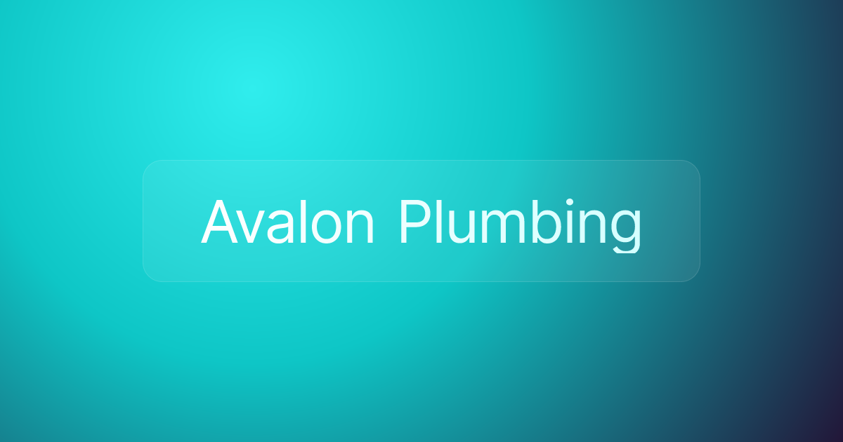 Avalon Plumbing