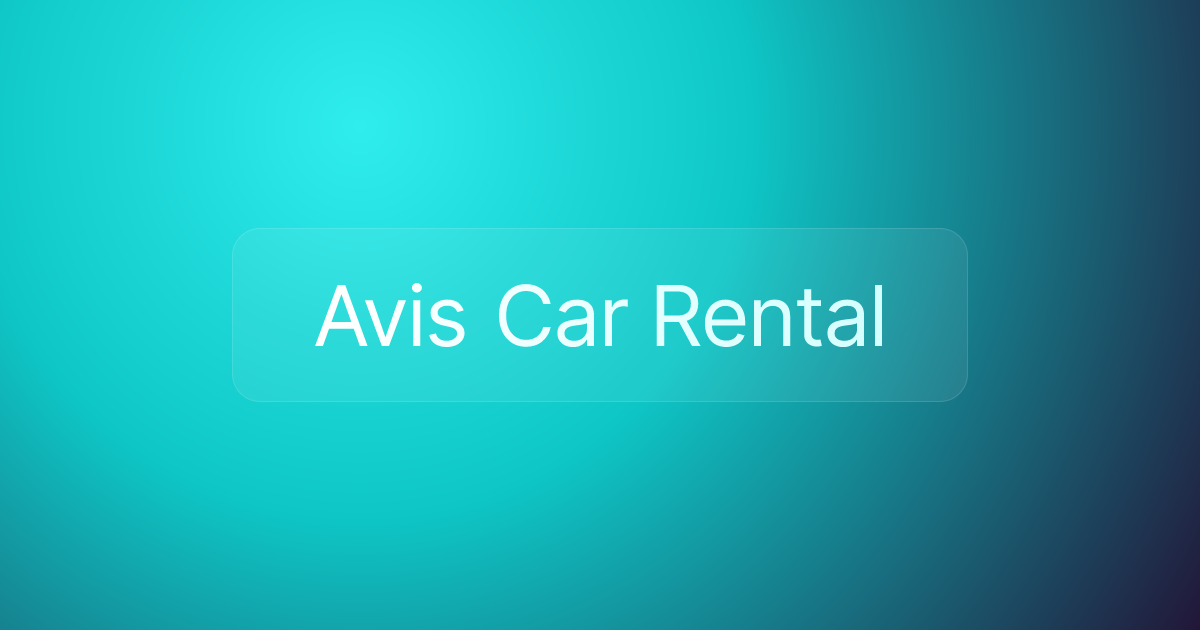 Avis Car Rental
