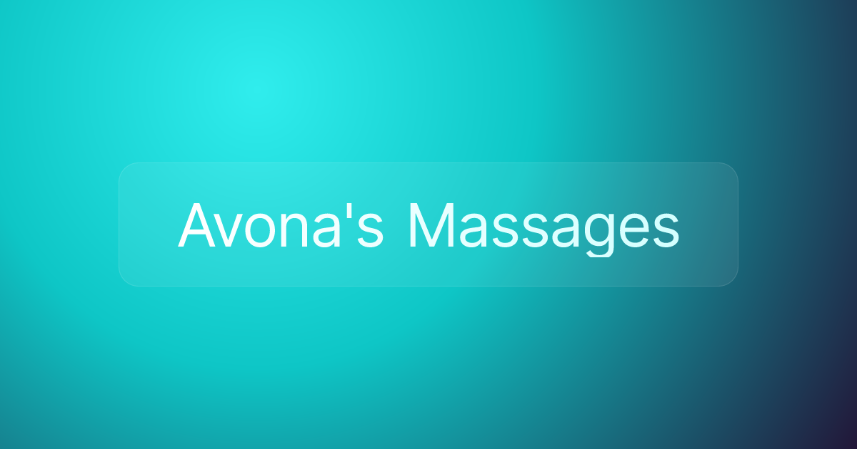 Avona's Massages