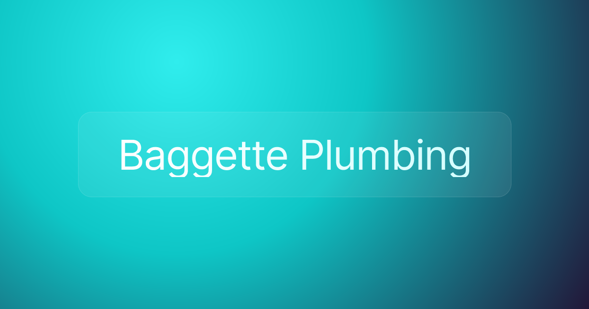 Baggette Plumbing