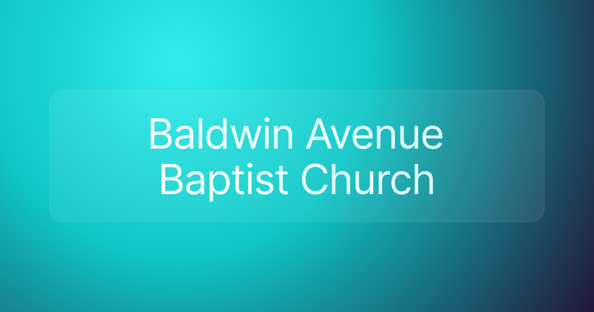 Baldwin Avenue Baptist Church