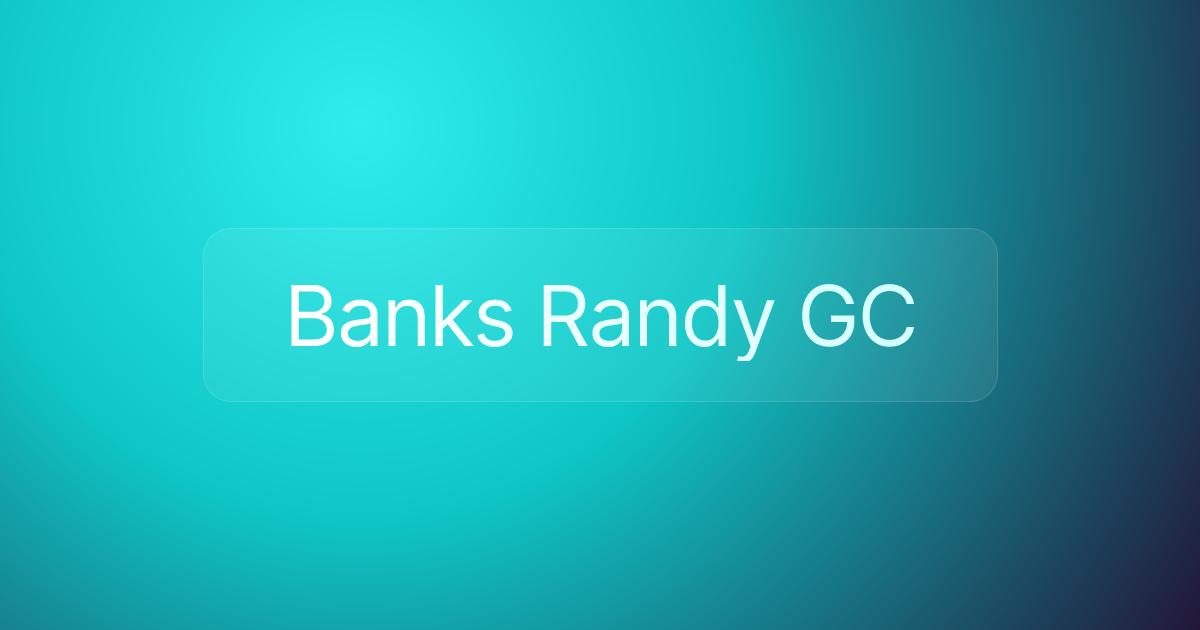 Banks Randy GC