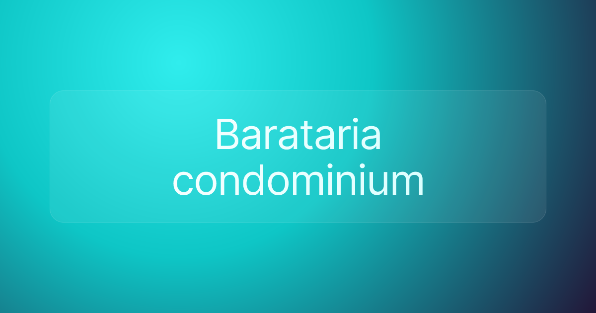Barataria condominium
