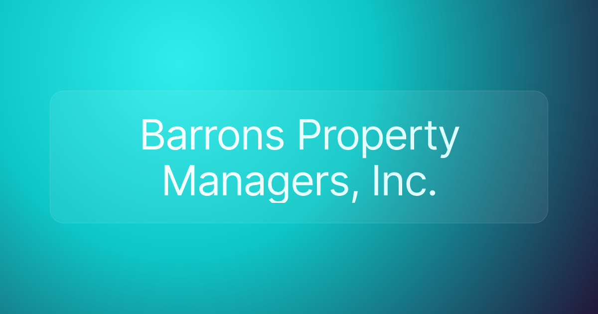 Barrons Property Managers, Inc.
