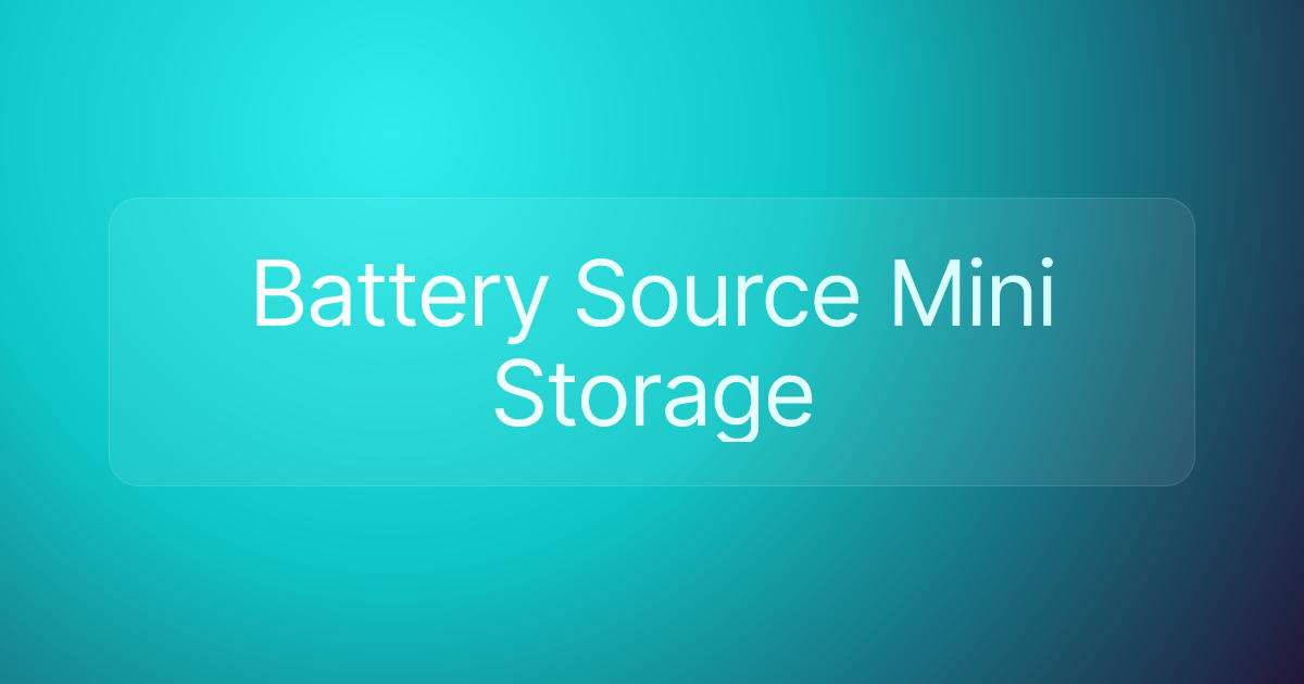 Battery Source Mini Storage