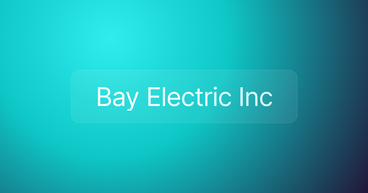 Bay Electric Inc