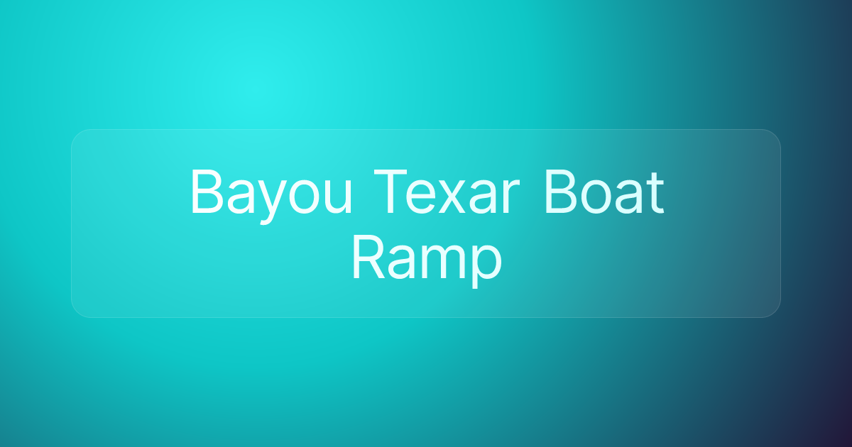 Bayou Texar Boat Ramp