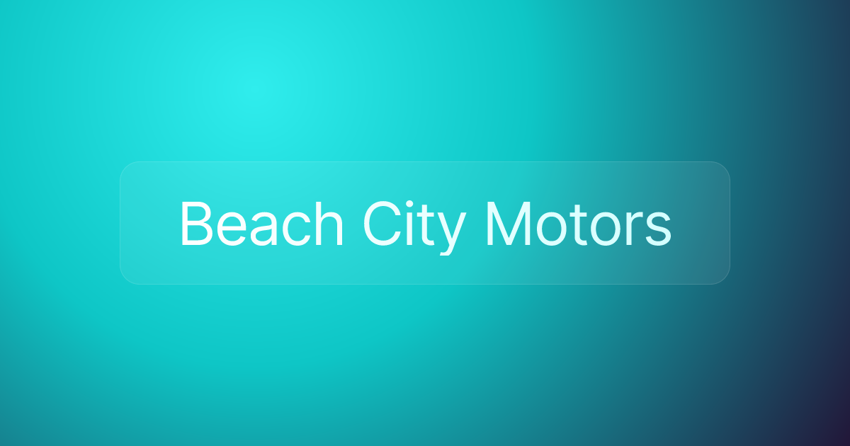 Beach City Motors