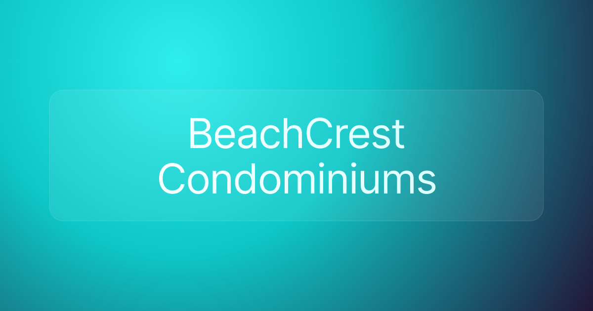 BeachCrest Condominiums