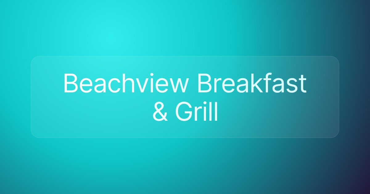 Beachview Breakfast & Grill