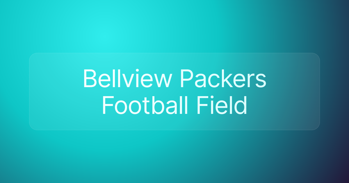 Bellview Packers Football Field