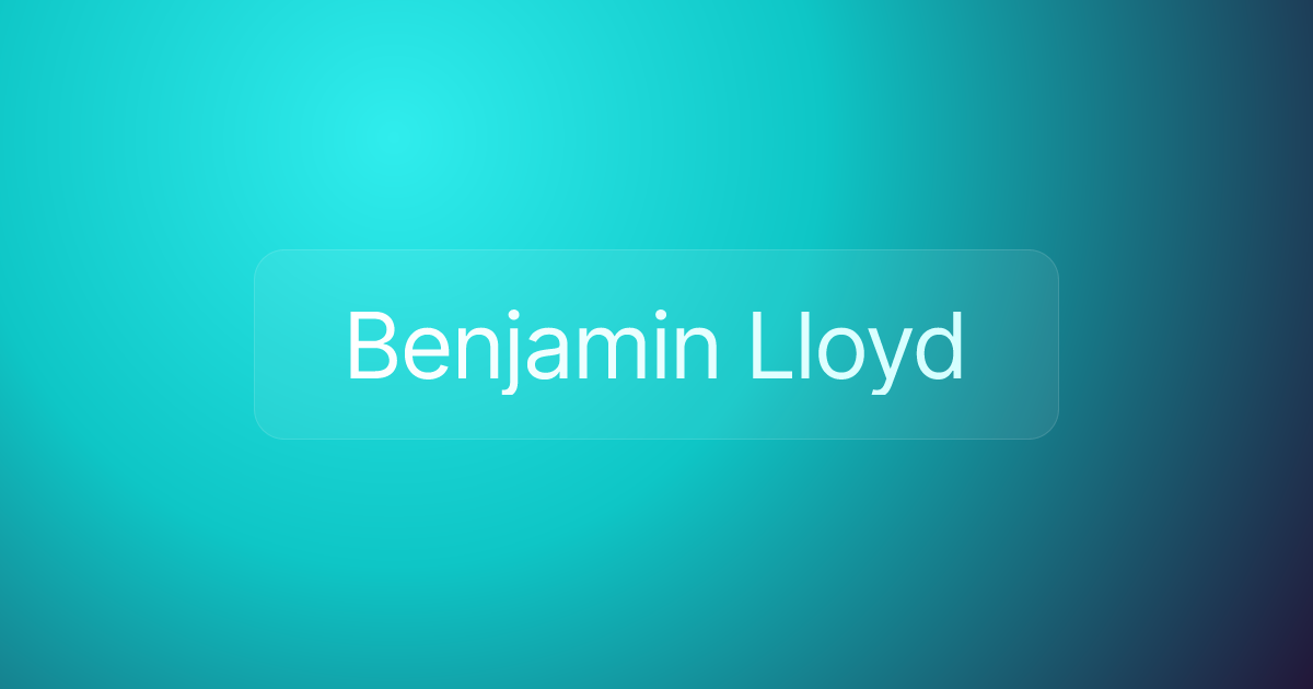 Benjamin Lloyd