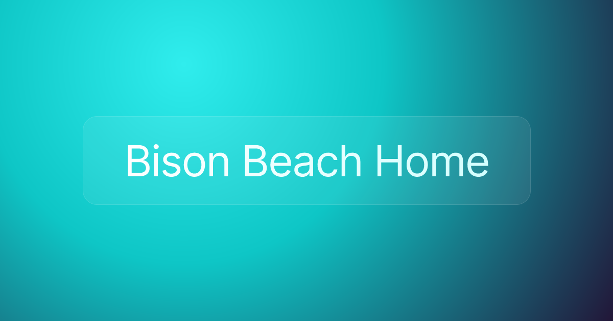 Bison Beach Home