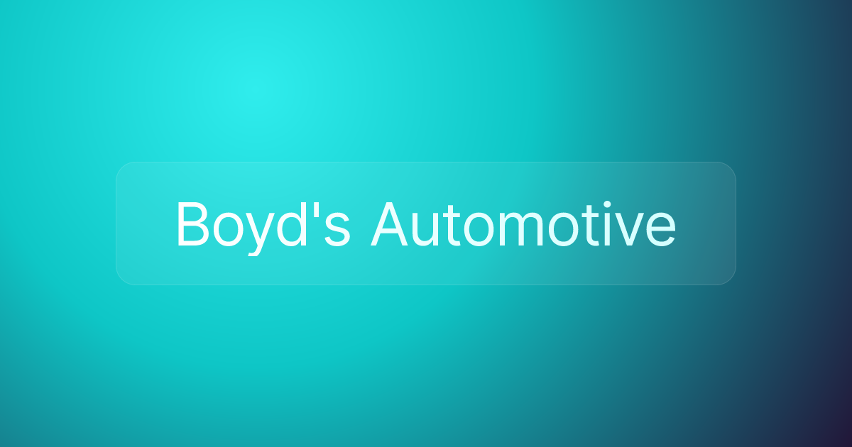 Boyd's Automotive