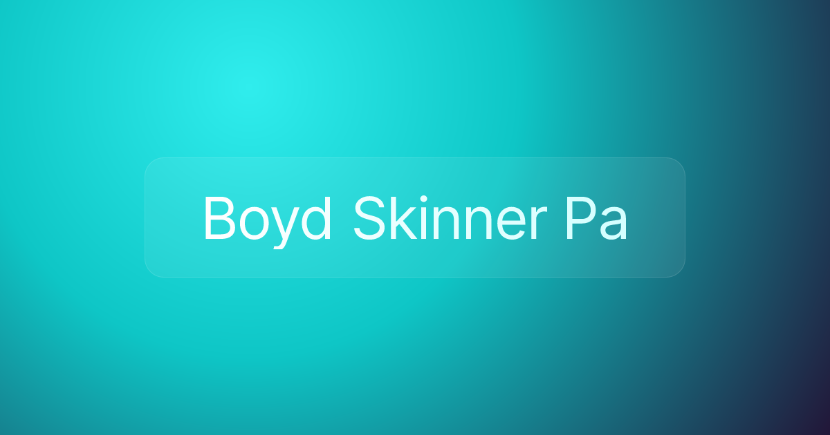 Boyd Skinner Pa