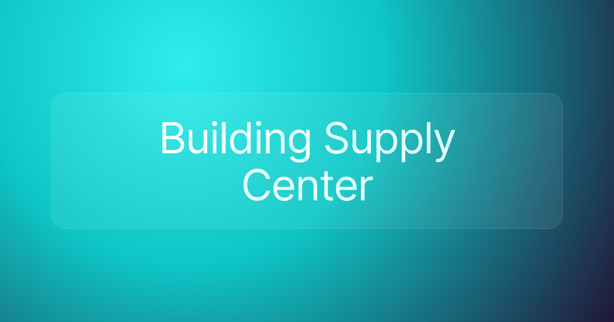 Building Supply Center