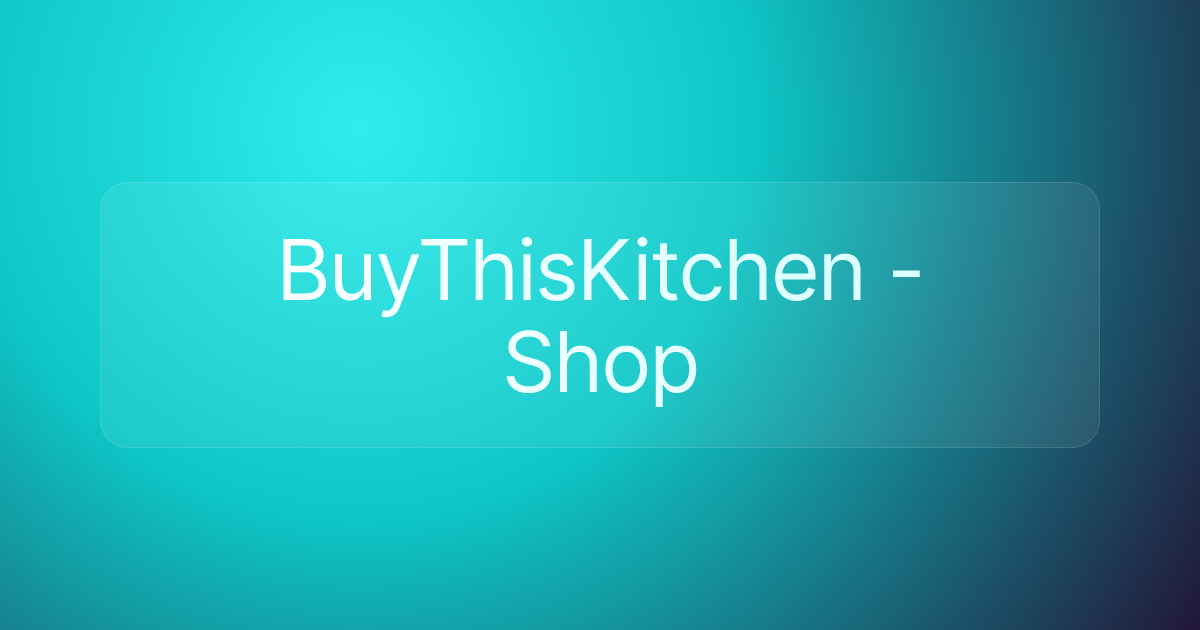BuyThisKitchen - Shop