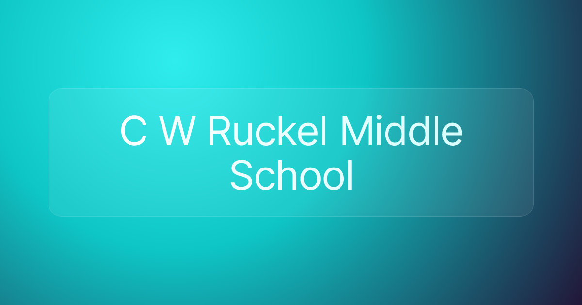 C W Ruckel Middle School