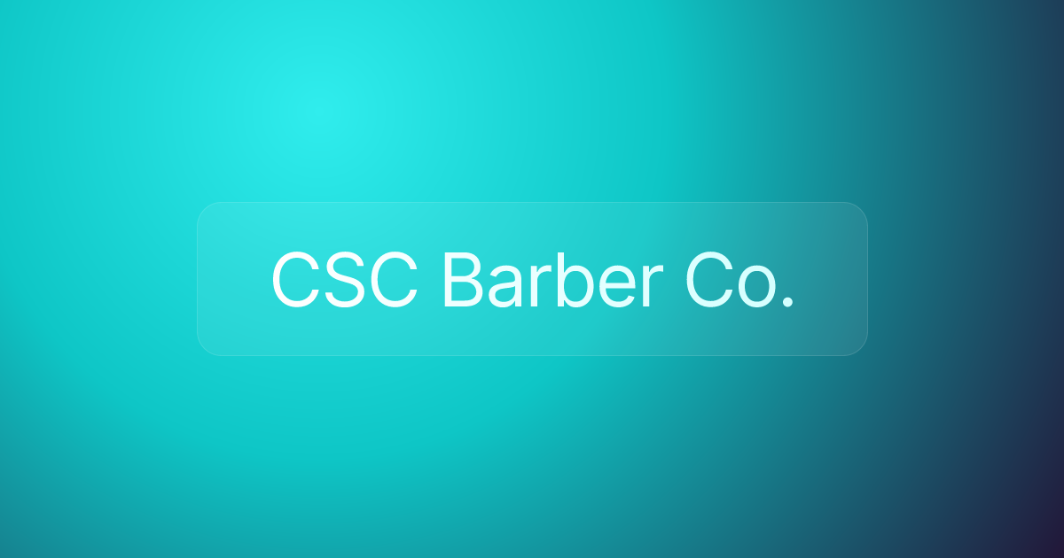 CSC Barber Co.