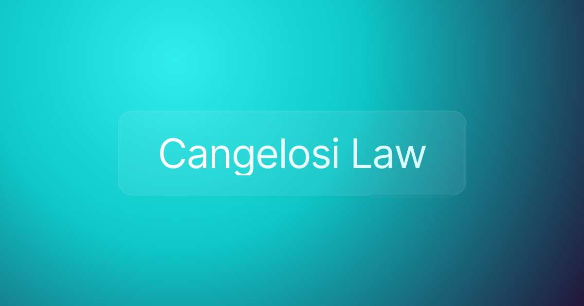 Cangelosi Law