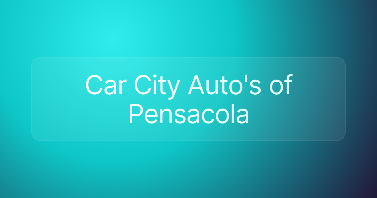 Car City Auto's of Pensacola