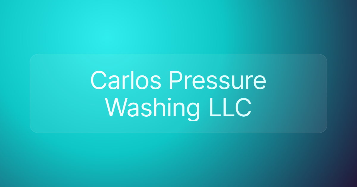Carlos Pressure Washing LLC