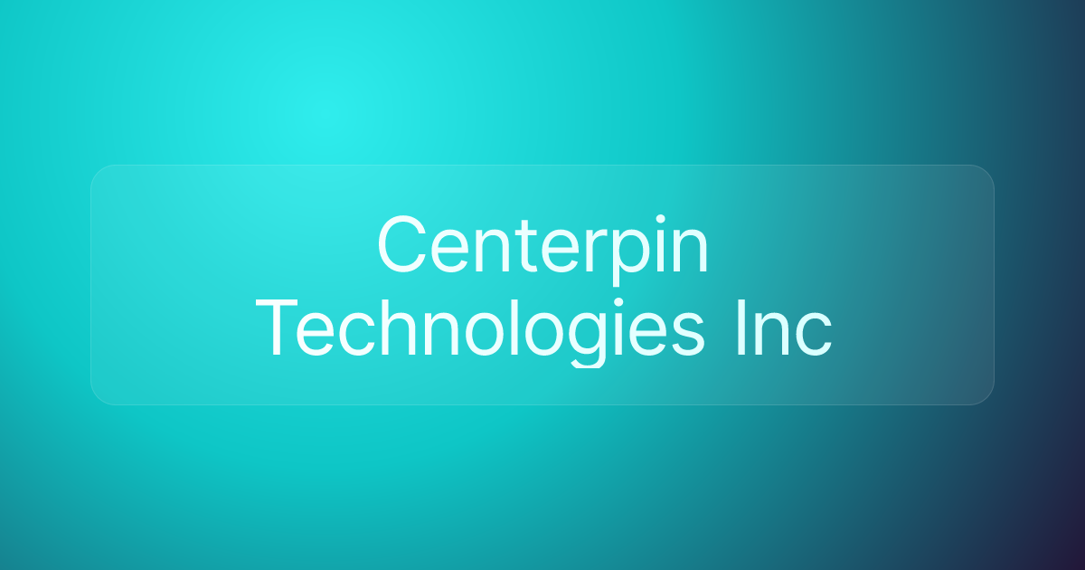 Centerpin Technologies Inc